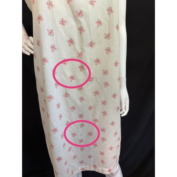 Vintage‎ Cottagecore Floral Dress Sleeveless Lace Trimmed Nightgown Sun Dress - Picture 3 of 9